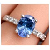 APPR $2380 Platinum 2.93g Tanzanite 0.6ct Size 5.5