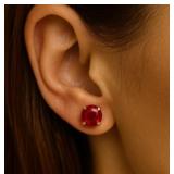 14K Gold 0.4g Natural Ruby 0.76ct Earrings