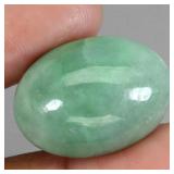 21.64 Ct 21x15mm Oval Cab Natural Jadeite Type A G