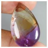 Pear Cab Natural Bi Color Purple Yellow Ametrine B