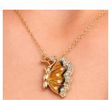10K Gold 2.2g Butterfly Necklace 16'