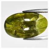 19.24ct 21.7x13mm Oval Cabochon Natural Green Idoc