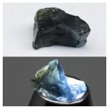 1.36ct Rough Natural Green Blue Sapphire - Unheate