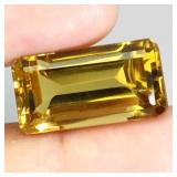 Octagon Natural Unheated Top Yellow Citrine Brazil