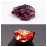 6.17ct 13.5x8.5mm Rough Natural Purplish Pink Rhod