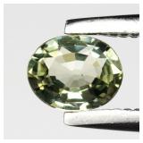 0.28ct 4.5x3.5mm VVS Oval Natural Green Sapphire -