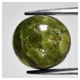 6.92ct 11.5x11mm Oval Cabochon Natural Green Idocr
