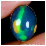 Oval AAA Floral Flash Play Of Color Crystal Fire O