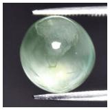 6.22ct 10.5x10mm Oval Cabochon Natural Green Prehn