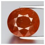 6.08ct 10.3x9.3mm Oval Natural Orange Spessartite