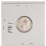 Silver 1961 Canada 10ï¿½ Coin