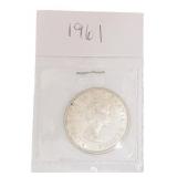 Silver 1961 Canada 50ï¿½ Coin