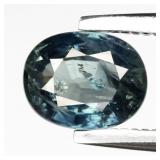 0.84ct 6x4.8mm Oval Natural Greenish Blue Sapphire