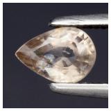 0.55ct 5.8x4mm Pear Natural Light Champagne Zircon