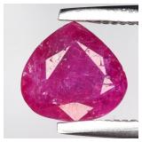 0.86ct 6.2x6mm Pear Natural Pink Sapphire - Unheat