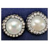 Silver Fresh Water Pearl  Earrings
