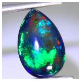 Pear Cab Natural AAA Floral Flash Play Of Color Bl