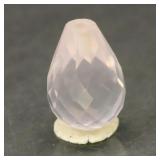 3.29ct Briolette Drilled Natural Pink Rose Quartz