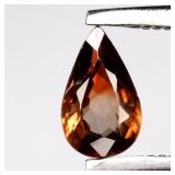 0.41ct 6x3.5mm Pear Natural Champagne Zircon - Unh