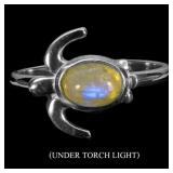 925 Sterling Silver Ring Oval Labradorite 7x5mm Na