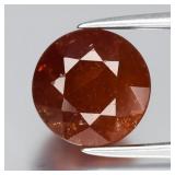 3.41ct 8mm Round Natural Orange Spessartite Garnet