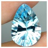 Pear Concave Cut Natural Swiss Blue Topaz 8.32ct 1
