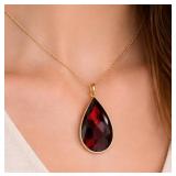 10K Gold 2.14g Genuine Garnet 9.5ct