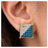 APPR $1800 10K Gold 1.77g Natural Diamond 0.4ct Ea