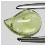 0.64ct Pear Cabochon Natural Green Peridot - Untre