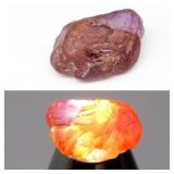 4.98ct 12x8mm Rough Natural Purple Sapphire - Unhe