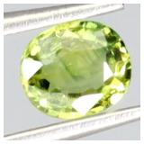 Oval Cut Natural Heated Yellow Green Sapphire Aust