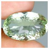 Oval Concave Cut Natural Top Nice Green Amethyst B