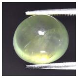 6.12ct 10.5x9.2mm Oval Cabochon Natural Green Preh