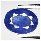 1.45ct 7.5x5.8mm Oval Blue Sapphire - Heated Glass