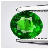 0.41ct 4.7x4mm Oval Natural Intense Green Tsavorit