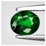 0.39ct 4.5x3.8mm Oval Natural Intense Green Tsavor