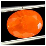 Oval Cut Natural AAA Hot Rainbow Luster Orange Fir