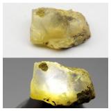 3.20ct 14x9mm Rough Natural Light Yellow Opal - Et