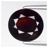 3.97ct Oval Natural Medium Reddish Orange Spessart