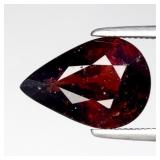 3.32ct 11.5x8mm Pear Natural Red Garnet - Africa G