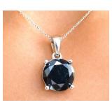 APPR $1200 10K Gold 0.69g Black Diamond 1ct Pendan
