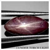 Marquise Cab 100%natural Red 6 Rays Star Ruby Afri