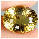 Oval Concave Cut Natural Unheated Lemon Quartz Bra