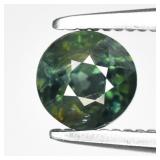 0.54ct 4.2mm Round Natural Green Sapphire - Unheat
