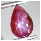 Pear Cab 100% Natural 6 Rays Red Star Ruby Africa