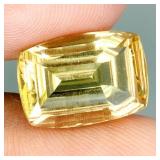 Antique Concave Cut Natural Top Yellow Citrine 6.4