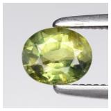 0.47ct 5x4mm Oval Natural Green Sapphire - Heated,