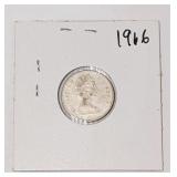 Silver 1966 Canada 10ï¿½ Coin