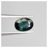 Oval Cut Natural Heated Only Blue Green Sapphire A
