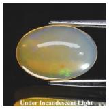 2.79ct 13.5x9.2mm Oval Cabochon Natural White Opal